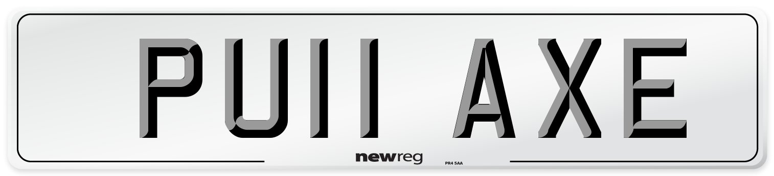 PU11 AXE Number Plate from New Reg
